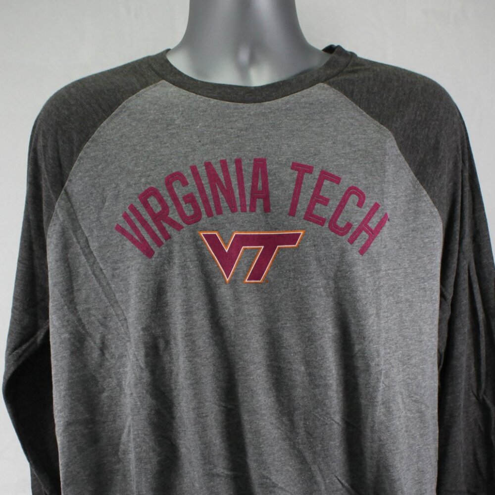 Virginia Tech Hookies Crew Neck Long Sleeve Tee Men's Size XL